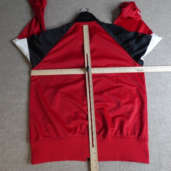 Red Wings Jacket Medium Detroit Tailored Warm Up Embroidered Mitchell & Ness - Picture 13 of 13